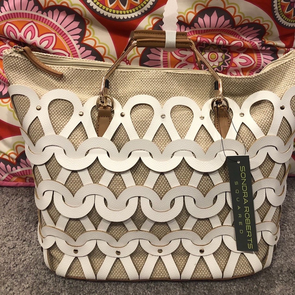 Sondra Roberts Interlocking Loops Satchel/Shoulder